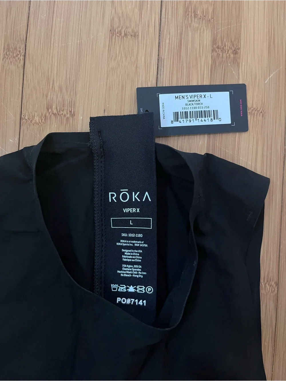 Roka Men's Black Performance Swim Bodysuit